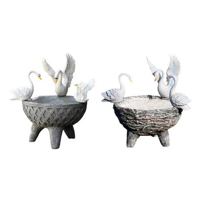 White Swan Planter Garden Decoration Decorative Plants Pot,Creative Flowerpot,Hydroponic Flower Pot for Outdoor Indoor Yard