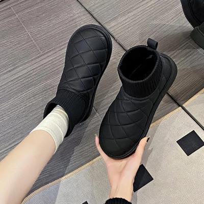 Fashion Sneakers Women Trends 2024 Brown Booties Womens Snow Boots Ankle Elegant with Low Heels Comfrtable Comfortable Gothic Anti Slip