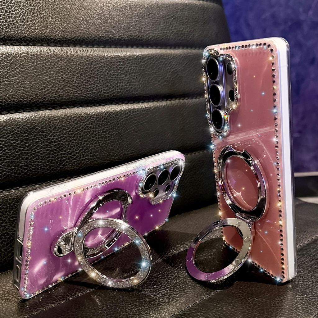 Fulcrum Rhinestone Glitter Holder for Samsung S26 Ultra/S25 Plus Luxury Phone Case A17/A56.
