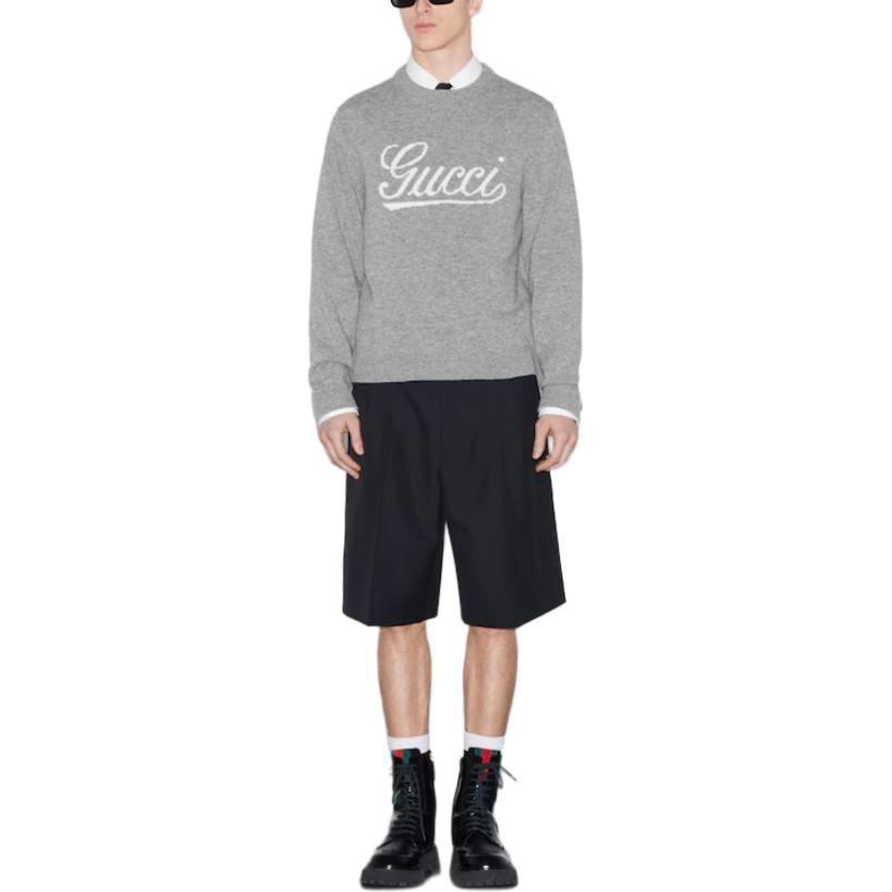 Gucci Intarsien-Strickpullover mit Rundhalsausschnitt 795347-XKD74-1423