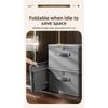 Large Capacity Foldable Storage Box with Lid - Modern Grey Fabric Organizer, Suitable for Clothes, Bedding, and Household Items