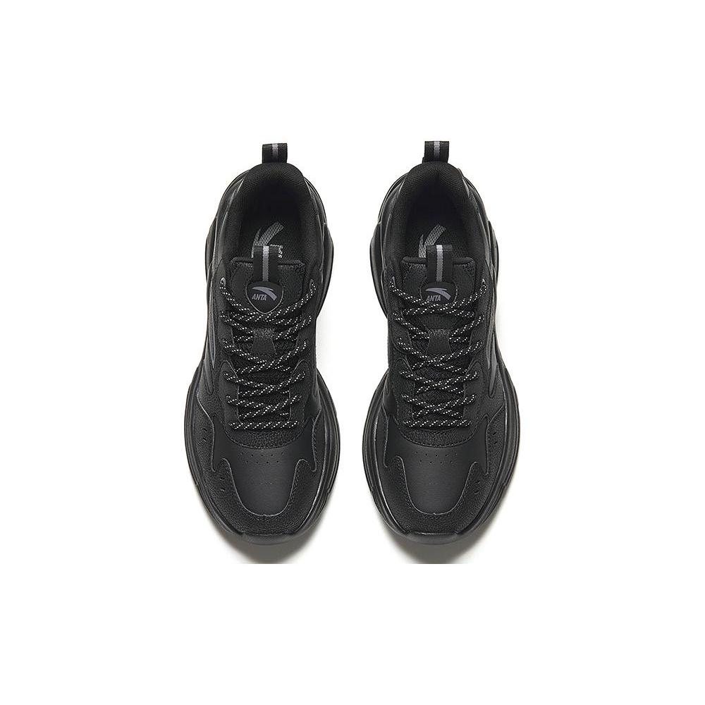 New Anta Life Collection Wear Resistant Low Top Casual Shoes Men's Black 912328815-5