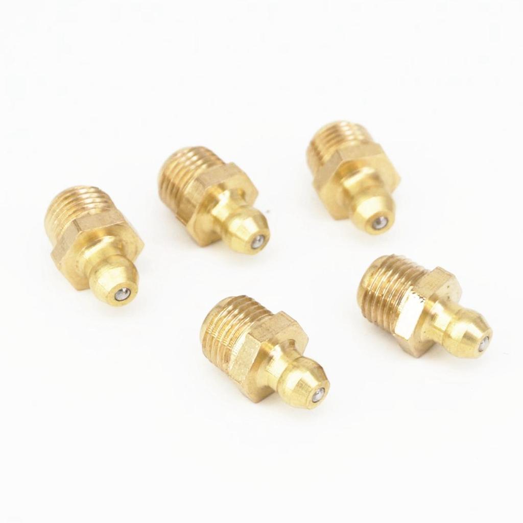 20pcs M10x1 /M10x1.5 Metric Male Brass Grease Zerk Nipple Fitting For Grease Gun
