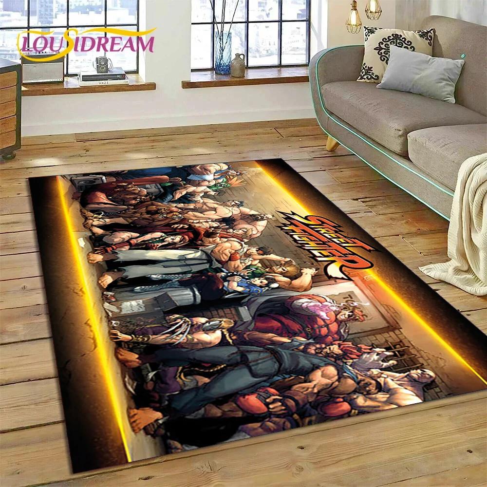 Lastest Retro Game Street Fighter SF Carpet for Living Room Bedroom Home Decor,Floor Mat Non-slip Decoration for Sofa Doormat