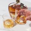 180ml/280ml Mountain Ridge Tumbler with 3D Mountain Base Crystal Whiskey Glass for Bourbon & Scotch