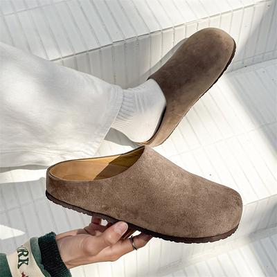 Baotou Half Slippers 2025 Spring New Fashion Lazy One-pedal Flat-bottomed Retro Slippers 24158-X