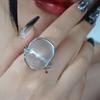 Baby Face Adjustable Ring Open Rings Fashion Adjustable Finger Rings Alloy Material Open Rings Gift for Women Girlfriend
