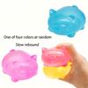 Cute Cat Squishy Stress Ball Transparent Squeeze Fidget Toy for Anxiety Relief