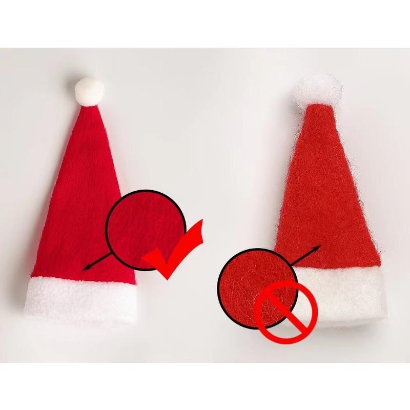 10pcs Merry Christmas 2024 Christmas Tableware Bag Holder Christmas Hat Fork Knife Cutlery Bag Christmas Decorations for Home