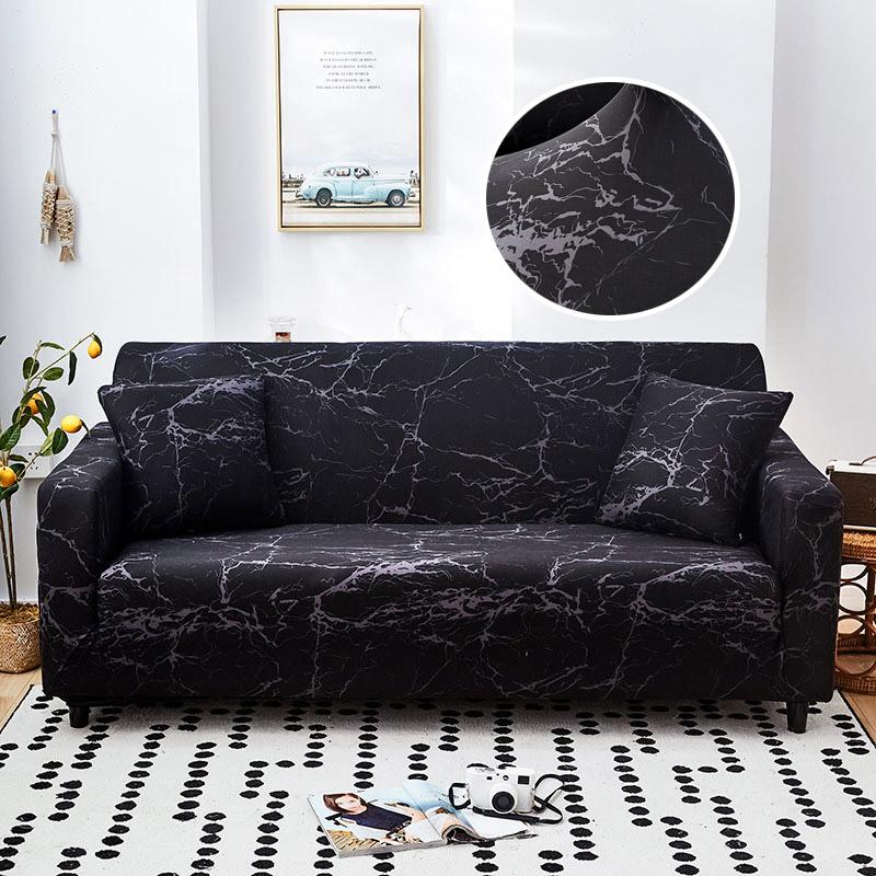 Stretch Sofa Cover Geometry  For Living Room Furniture Protector Couch Cover With Elastic Bottom Sofa Slipcovers For Pets, Kids