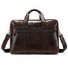 Genuine Leather Large Capacity Men's Briefcase: Handheld, Business & Commuting Document Bag