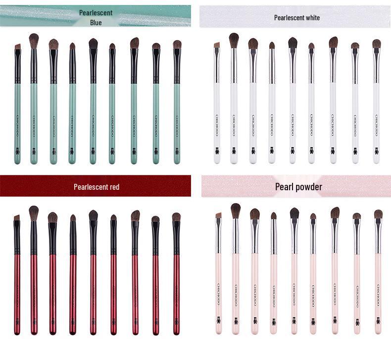 9-Piece Animal Hair Eyeshadow Brush Set