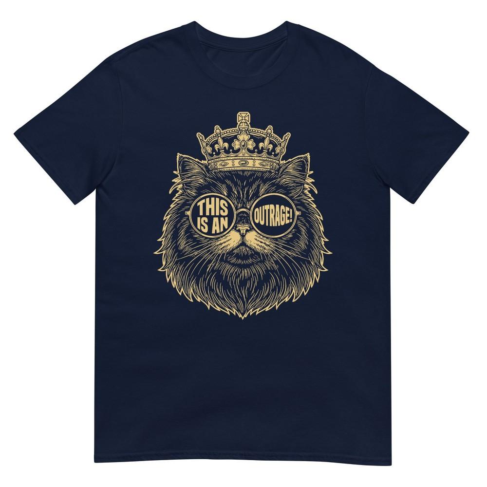 This Is An Outrage Funny Princess Cat Donut Gold Unisexs Unisexs Tshirt S
