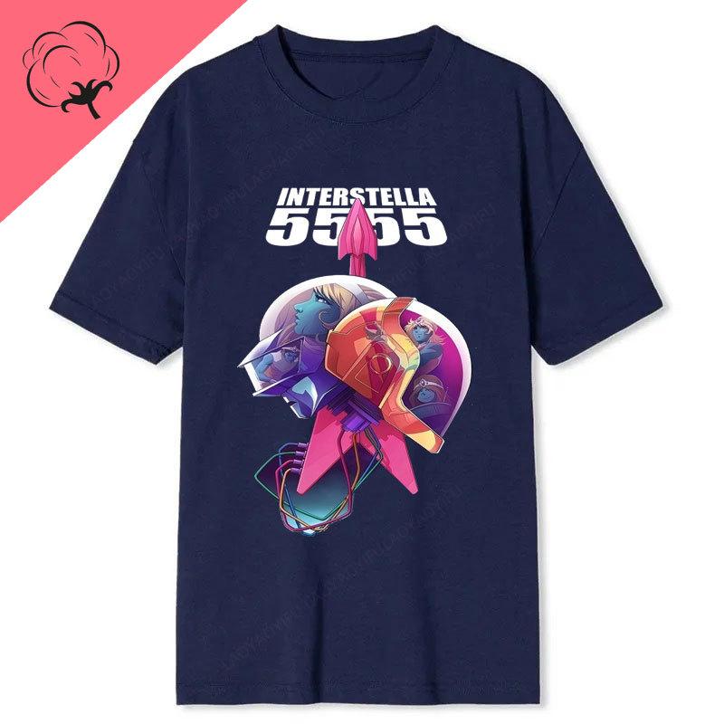 T-Shirts Daft Punk Grafik-T-Shirts Beliebte Mode Musikliebhaber Geschenk Punk Band Baumwolle Kurzarm Druck Unisex Kleidung