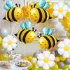 8pcs Cute Bee Balloon Arch Kits Sweet Bee Balloons and Daisy Flower Balloons for Spring Animal Themes Birthdays Outdoor Wedding Party Decorations