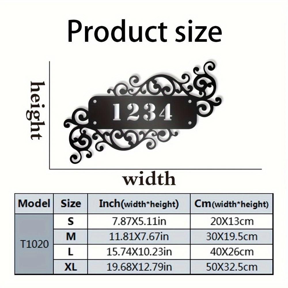 

Exclusive Handmade Metal Door Sign Swirl Pattern Custom House Number Plaque Sturdy Outdoor Wall Hanging Artistic New Home Gift 20cm