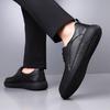 Men's Business Casual Leather Shoes Spring Autumn New Solid Color Fashion Casual Shoes for Man Lace-up Anti-slip Loafers Male
