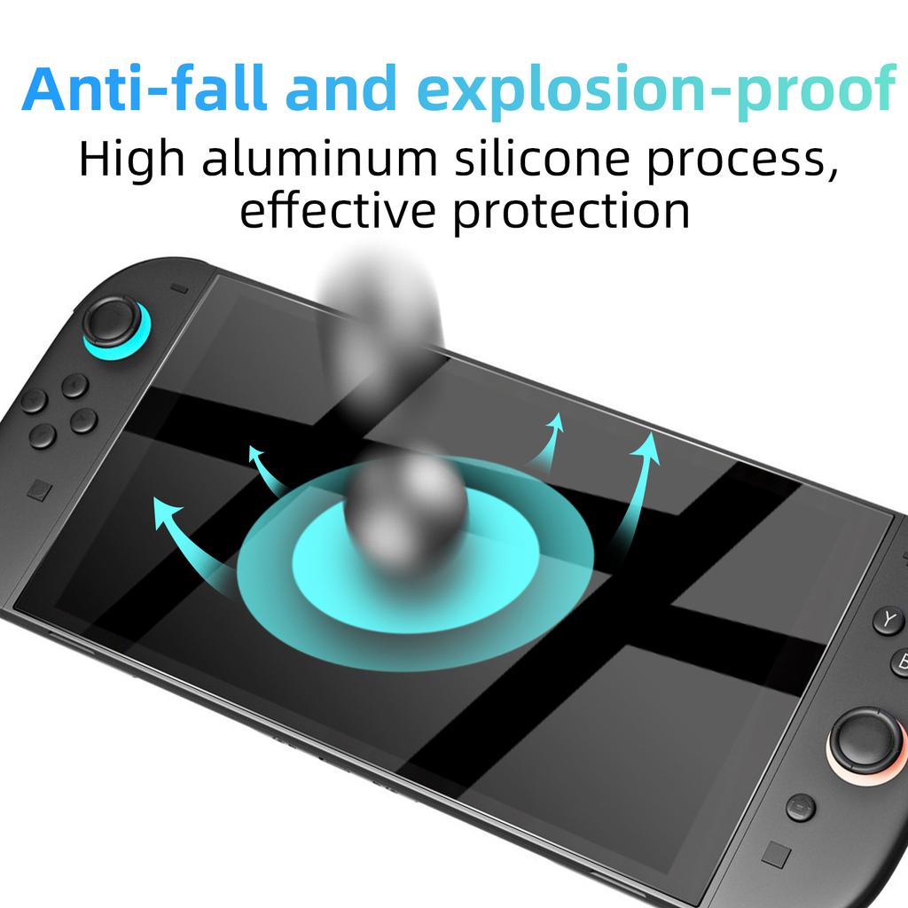 Easy Installation Screen Protector for Nintendo Switch 2 Game Console HD Tempered Glass Anti-Scratch Films with Joystick Caps