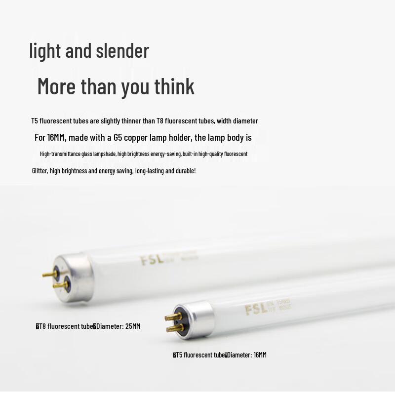 FSL T5 Tri-color Fluorescent Tube Light (10-Pack)