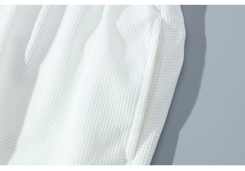 Men's Waffle Knit Two-Piece Casual Sports Set: Short Sleeve T-Shirt & Shorts