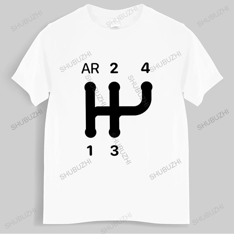 

2CV Gear Shift Pattern TShirt Men Birthday Gifts Short Sleeves Funny Tees O Neck Cotton Clothes Humor T Shirt S