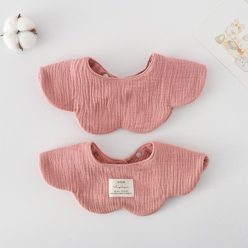 Śliniak dla niemowląt z czystej bawełny w stylu koreańskim, jednolity kolor, dwustronny, zapobiegający ulewaniu, Klasa A