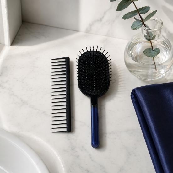 Set Pettine Spazzola per Capelli con Cuscino d'Aria Spazzola Massaggio Cuoio Capelluto con Manico Antiscivolo Antistatico