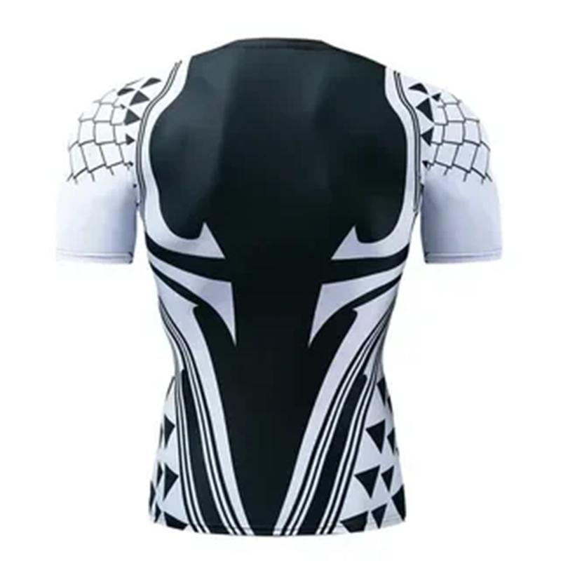 T-shirt per uomo palestra grafica estate anime jujutsu kaisen stampa 3D compressione fitness canottiera tee abbigliamento uomo oversize top