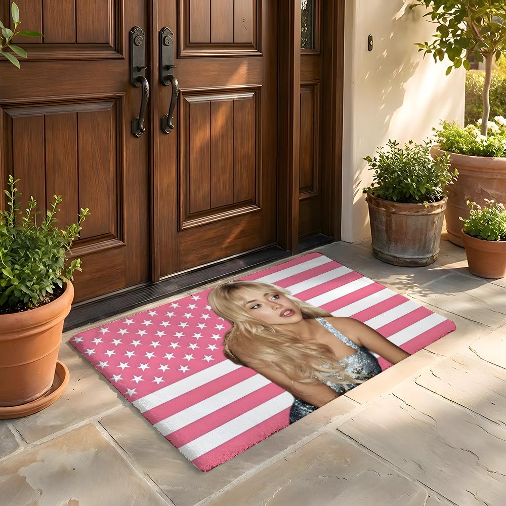 Floor Mat Soft Flannel Rug Non Slip Absorbent Mat for Bathroom Bedroom Home Decor S Sabrina Carpenter