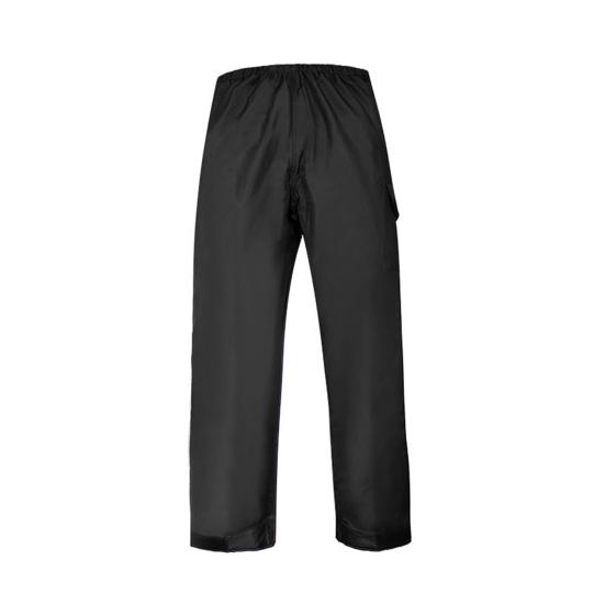 Double Layer Waterproof Rain Pants Ankle-banded Elastic Waistband Flap Pockets Unisex Camping Trekking Climbing Rain Trousers Outdoors Clothing