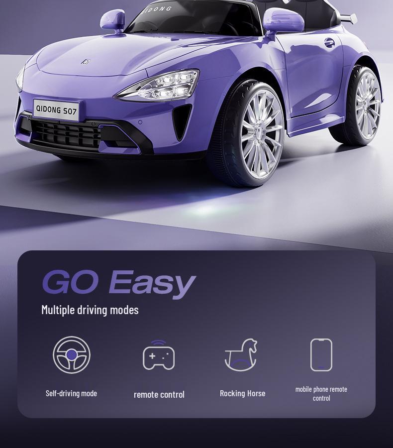 Children's Electric Ride-On Car: Four-Wheel, Rechargeable, Remote Control, Suitable for Boys & Girls