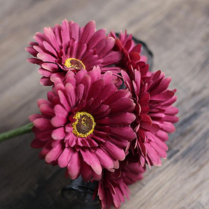 Imitation Flower Fran Flower Gerbera Small Daisy Flower Art Manual Flower Arrangement Wedding Decoration Bouquet Flowers