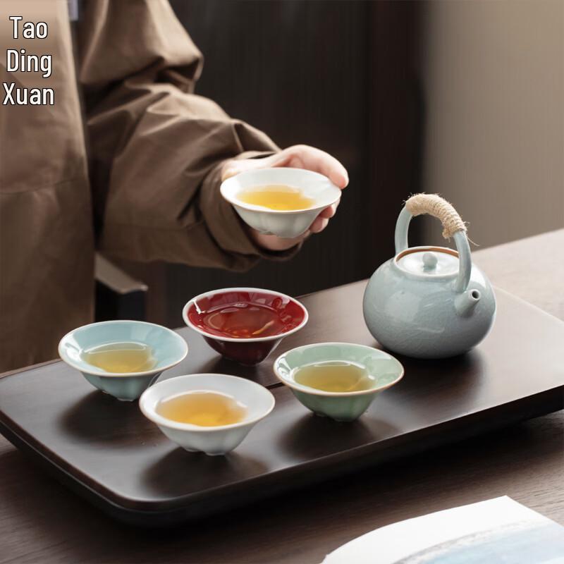 Tao Ding Xuan Five Blessings Gourd Ceramic Tea Set