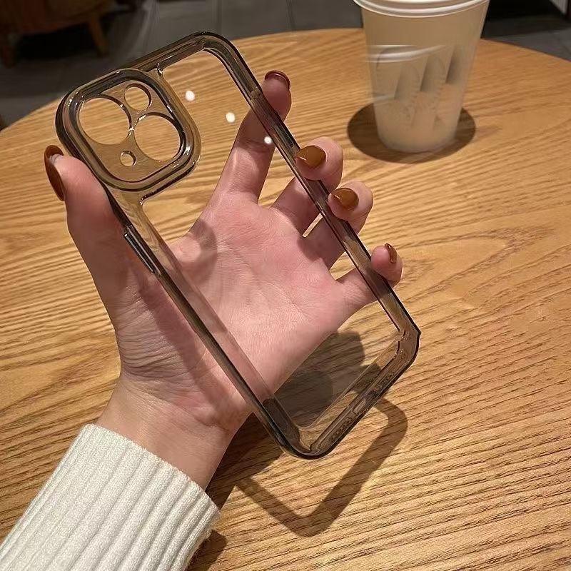 

Прозрачные чехлы для iPhone 16 15 Pro Max 14 13 12 11 Pro Max Plus Защитные прозрачные чехлы для телефона iPhone 11 чёрный