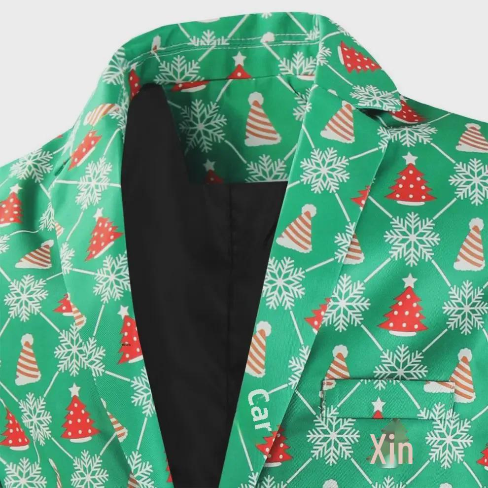 Zestaw casualowy 3D z nadrukiem świątecznym na Jesień/Zimę 2024 - 2 częściowy