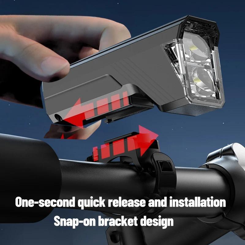 Powerful Sensing Bicycle Head Light Power Display Flashlight Rechargeable MTB Bike Front Light for Night Outdoor Cycling Safety