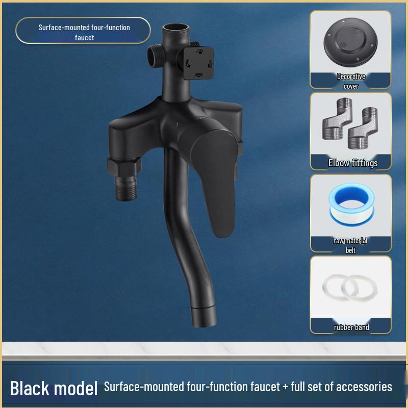 Набор душевой лейки: Накладной, Открытая проводка, Медный смеситель и усилитель.