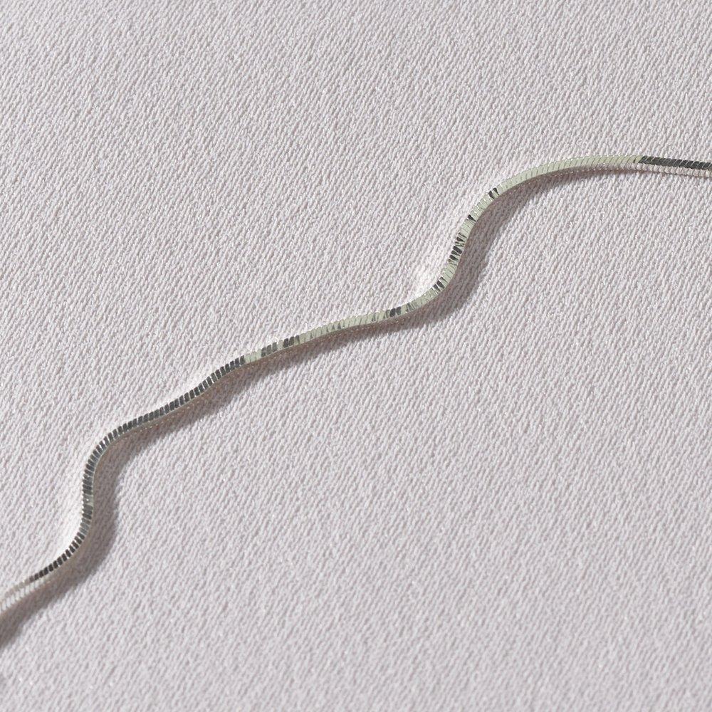 Mimi.J Jewelry 925 Silver Minbox Chain Anklet