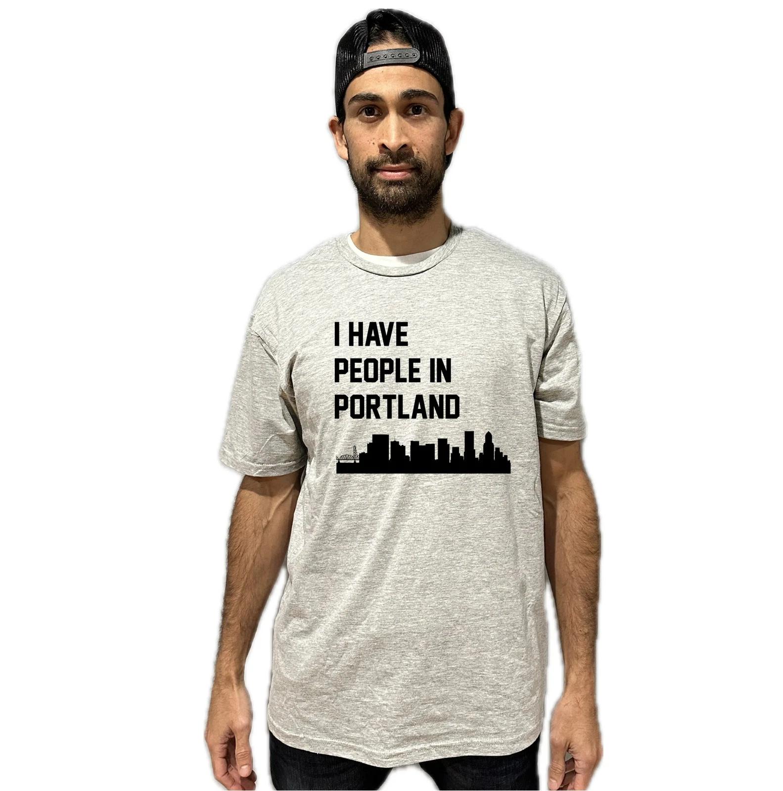 I Have People In Portland Oregon Skyline T-Shirt 4XL