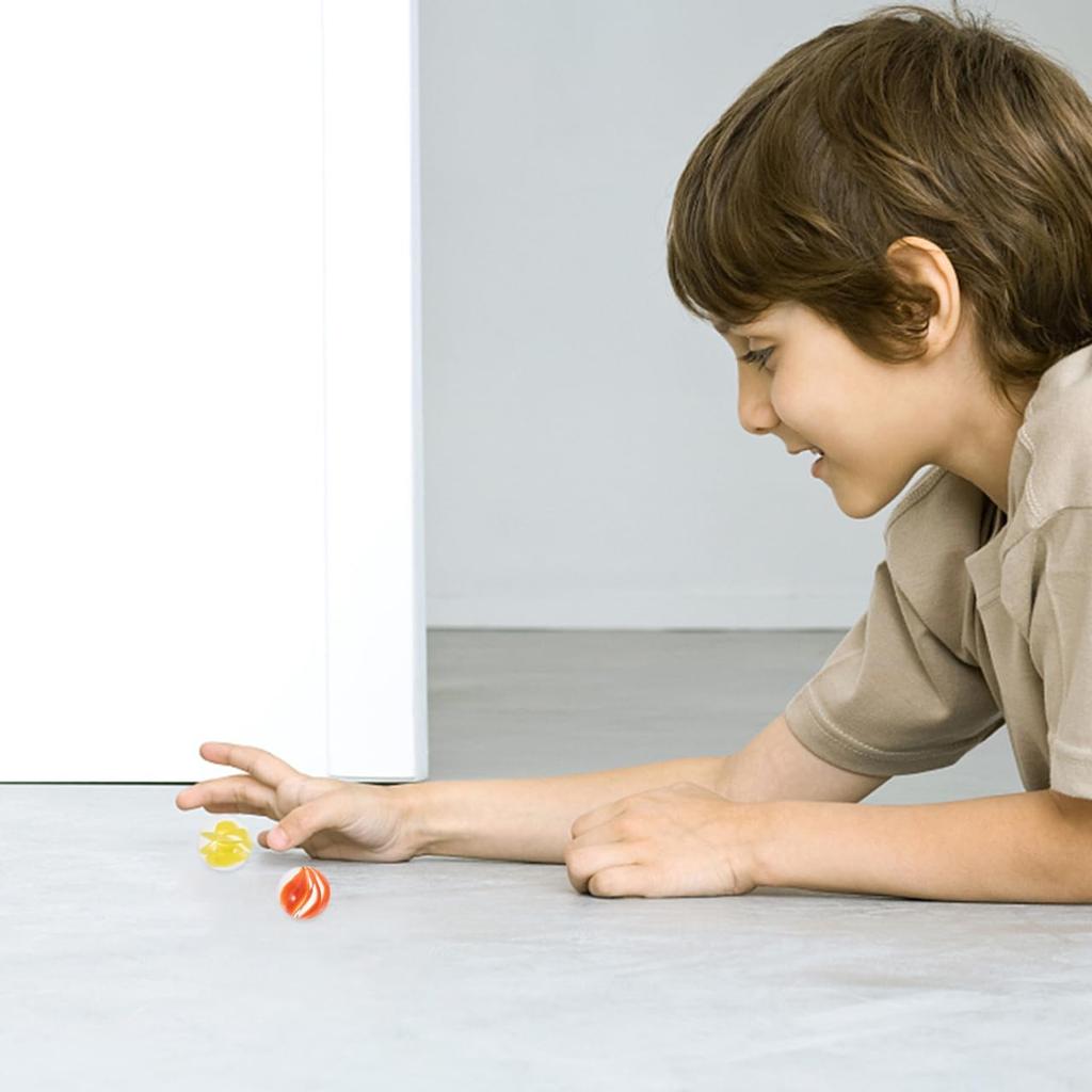 JOINPAYA Glasmurmeln, 16 mm, Set mit 100 Stück [Altes Spielzeug] Bunte Murmeln mit Ramune-Muster für Aquarien, Vasen und Dekorationen, Basteln und