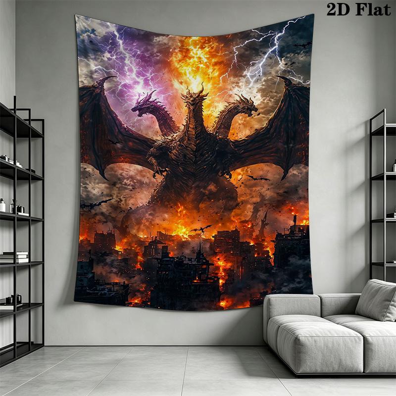Godzilla Monster Kingdom Unleashed Tapestry Background Cloth Wallmounted Background Cloth Work Of Art Wall Covering Decoration