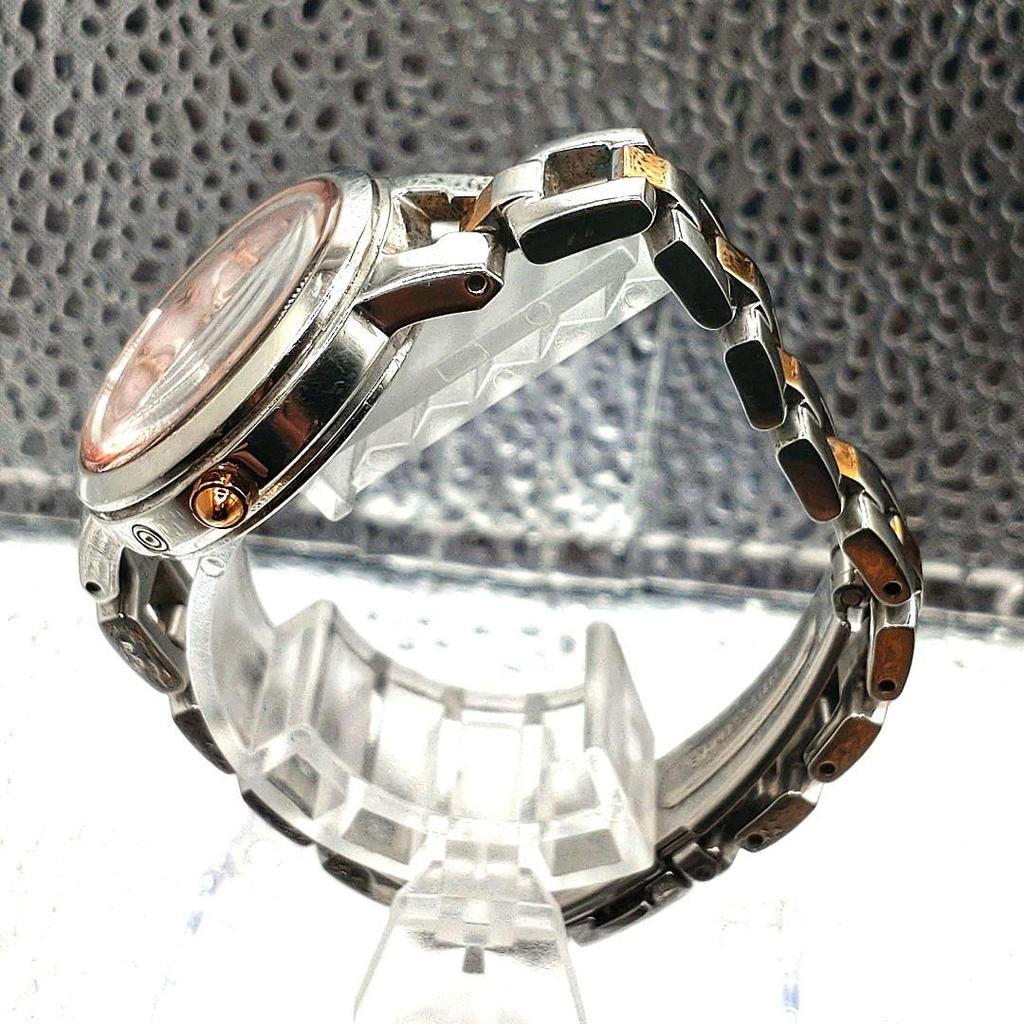 [USED] Working Seiko Tissé Radio-Controlled Watch, Heart Pink, Silver, Solar