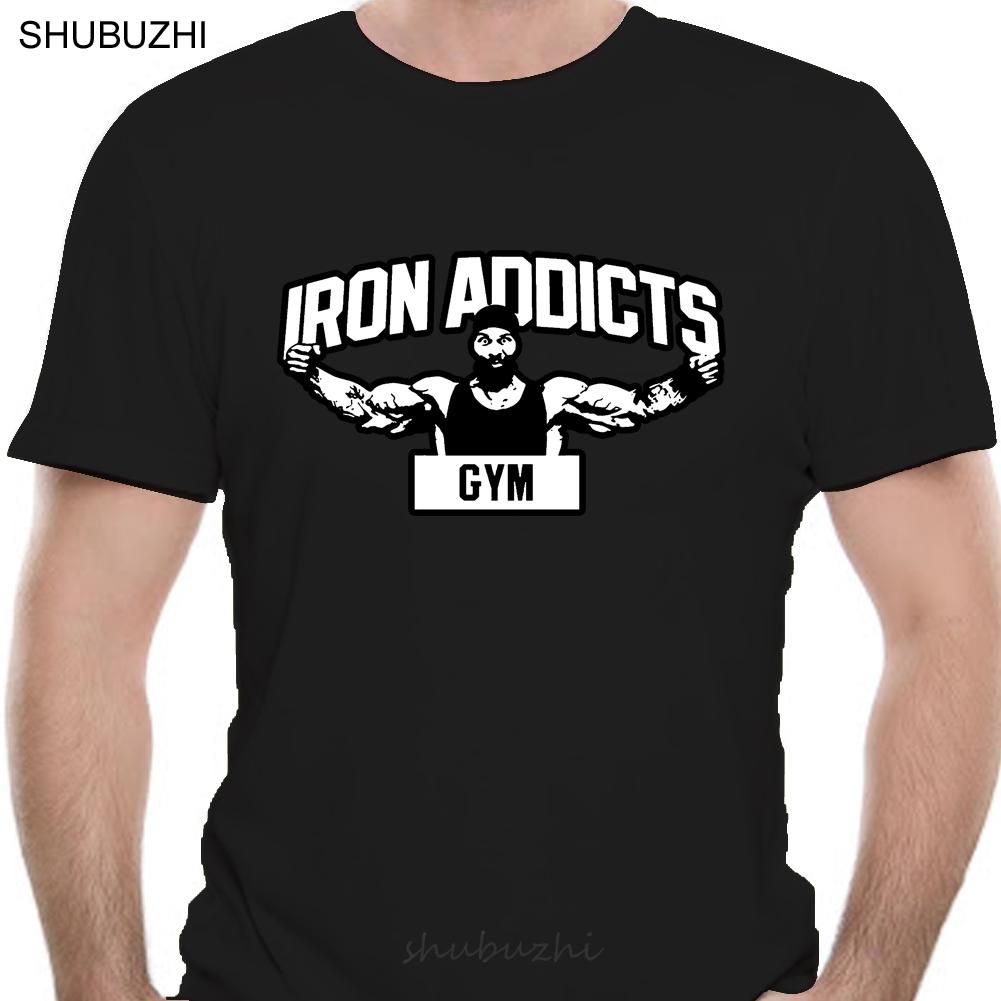 Unisex Black Cotton Tshirt Summer Fashion Top Tees Iron Addicts T Shirt Ct Fletcher Mike Rashid Euro Size Tops Sbz335