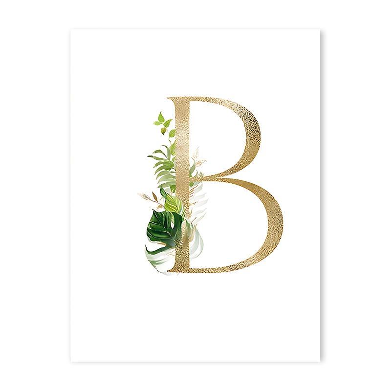 Goldenes Namensposter für Kinder Dschungeltiere Tiger Löwe Babyzimmer Dekorative Leinwandmalerei Kinderzimmerbild für Wandkunst Heimdekoration