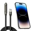 240W/65W 2-in-1 Ladekabel mit integriertem Handy-Ständer Geflochtenes Schnellladekabel 360 Grad verstellbar Geflochtenes Nylonkabel für Smartphones Tablets