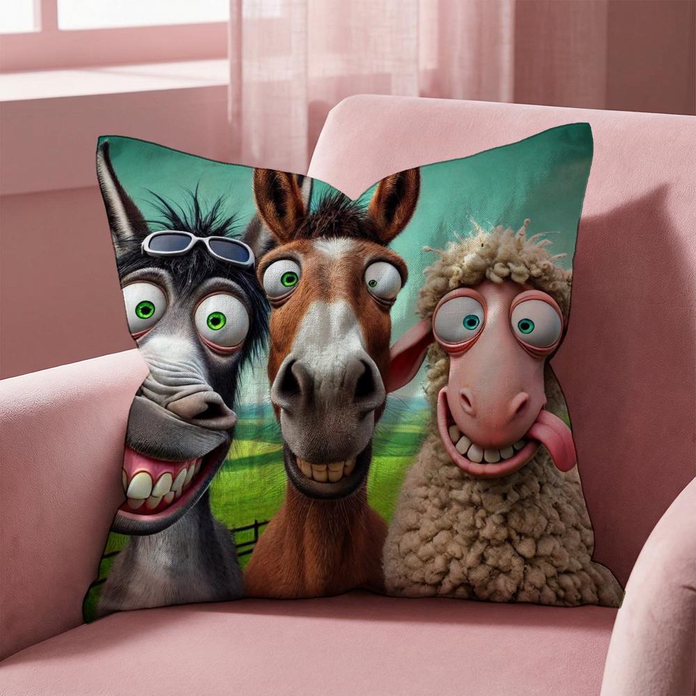 Lustiger Lamm Kissenbezug Mehrzweck-Kissenbezug für Zuhause & Auto - Wendbar, Weich & Langlebig für den täglichen Gebrauch