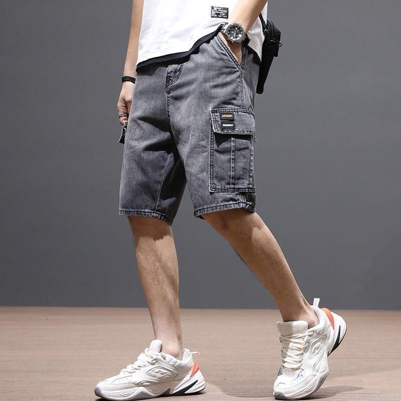 Men's Trendy Loose Mid-Length Denim Shorts - Summer Style