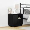 Nightstand Set of 2 Black Oak Effect 50 X 34.5 X 50 Cm