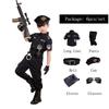 2023 Neues Kinder Jungen Mädchen Lustige Polizistenkostüme Kinder Polizeiuniform Cosplay Kleidung Anzug Halloween Party Karneval Geschenk