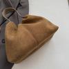 Autumn Retro Versatile 2026  Bags for Women Large Capacity Commuting Handbags Faux Suede Solid Color Shoulder Bag
